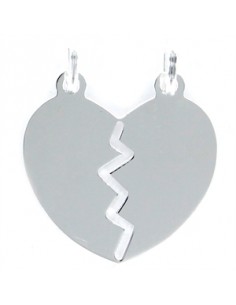 Colgante plata corazón partido 9097309
