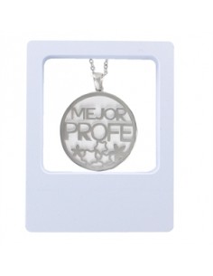 Gargatilla plata "Mejor profe" 9102971