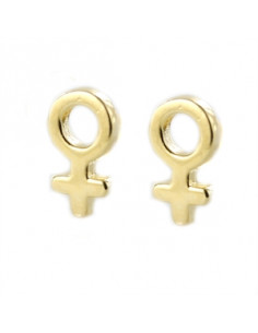 Pendientes chapados "Símbolo femenino" 9109024