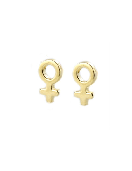 Pendientes chapados "Símbolo femenino" 9109024