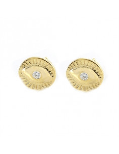 Pendientes chapados "ojo protector" 9109795