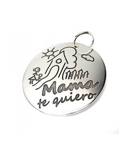Colgante plata “mamá te quiero” 26955