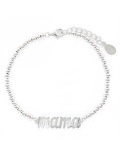 Pulsera plata "Mamá bolitas" 9106812 Promojoya