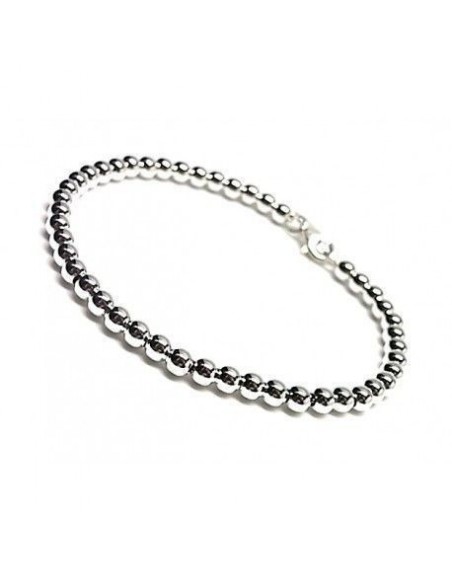 Pulsera plata bolas 04mm 15436