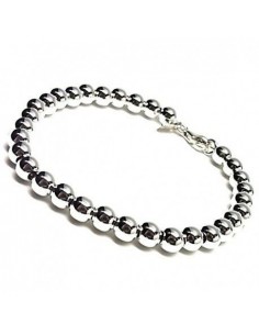 Pulsera plata bolas 06mm 9518
