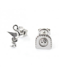 Pendientes plata "Farmaceútica" 9108536