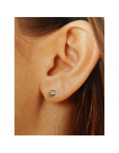 Pendiente venta por unidad "Cuadrado circonita" 31706 2