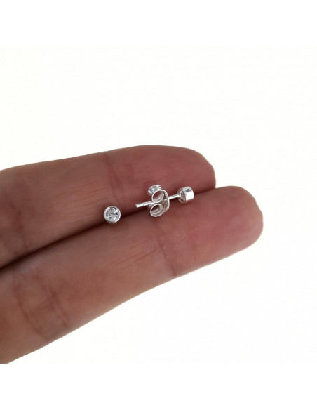 Pendiente venta por unidad "Chatón 3mm" 26296