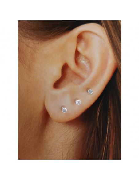 Pendiente venta por unidad "Chatón 3mm" 26296