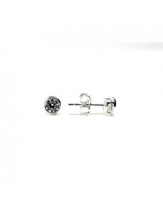 Pendientes plata "Chatón 4mm" 22012