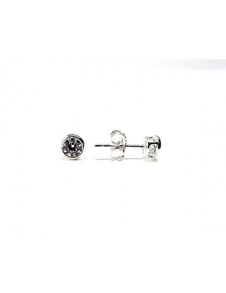 Pendientes plata "Chatón 4mm" 22012