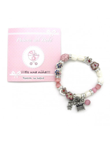 Pulsera con historia "Bebé niña"