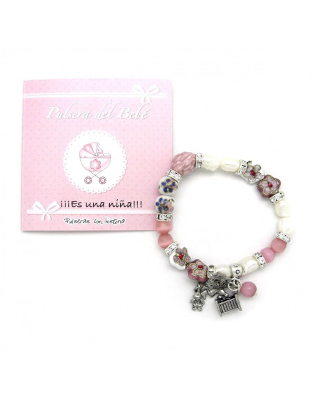 Pulsera con historia "Bebé niña"