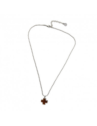Collar Anartxy "Cruz madera" H189MR