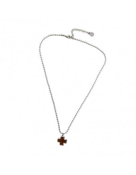 Collar Anartxy "Cruz madera" H189MR