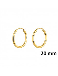 Pendientes plata "Aros chapados 20mm" 9110599