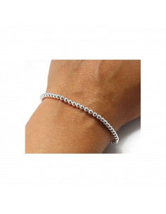 Pulsera plata "bolas 3mm" 27974 2
