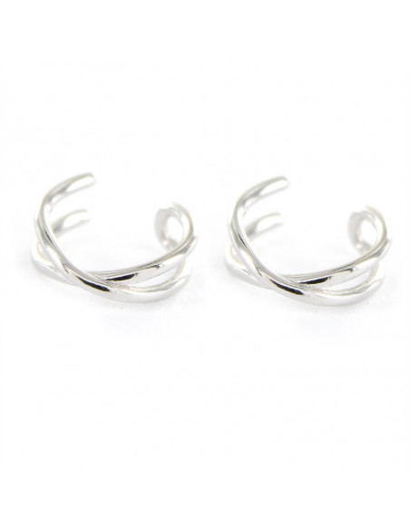 Ear cuff venta por unidad plata "cruzado" 9109747