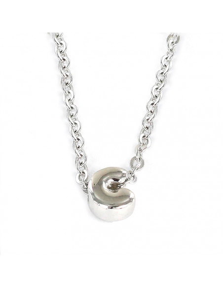 Gargantilla plata "Inicial C" 9109079