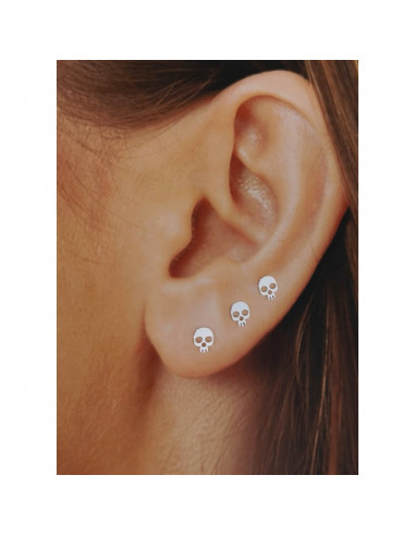 Pendiente venta por unidad "Calavera 5mm" 34504