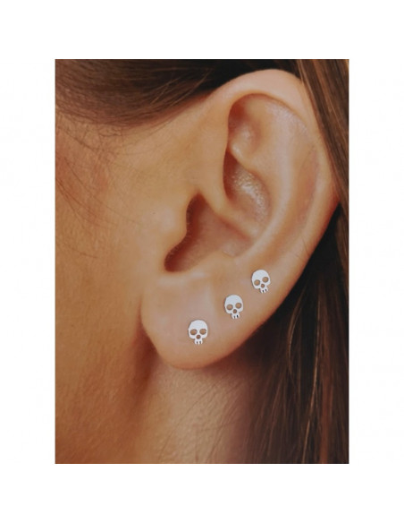 Pendiente venta por unidad "Calavera 5mm" 34504