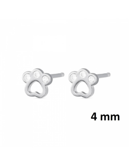 Pendiente venta por unidad "huella mascota 4mm" 9110453