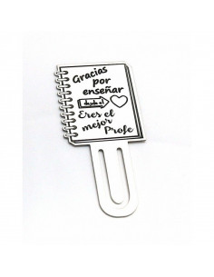 Marcapáginas plata "Eres el mejor profe" 11509