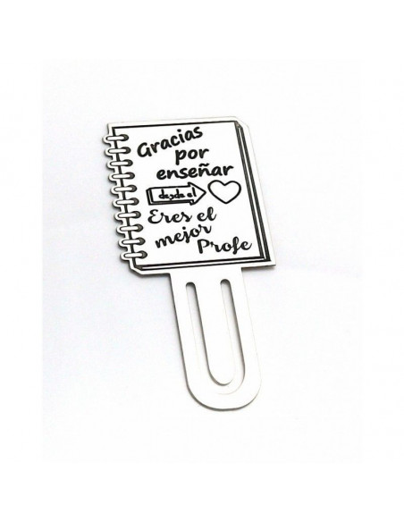Marcapáginas plata "Eres el mejor profe" 11509