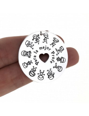 Colgante plata "Para la mejor profe"