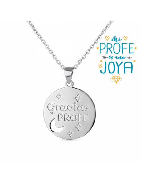 Collar plata "Gracias profe" 9102970