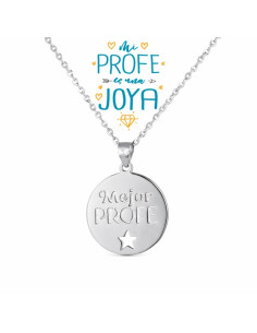 Collar plata "Mejor profe" 9102969