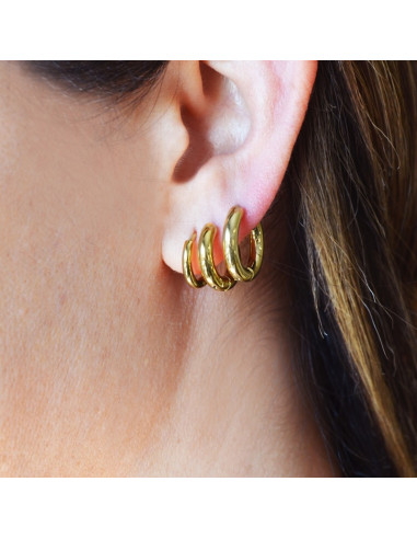 Pendientes Anartxy "aros anchos dorados" bpe568d