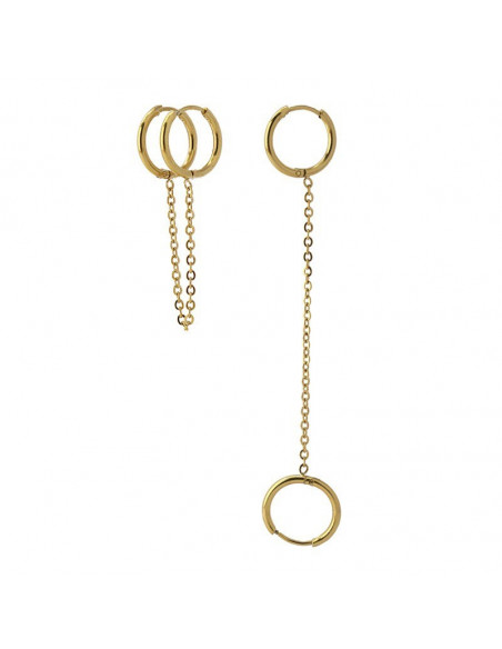 Pendiente Venta por unidad "doble aro cadena" bp637d