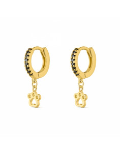 Pendientes plata "Mini aro huella" 9110672