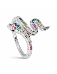 Anillo plata "Serpiente color" 9112298