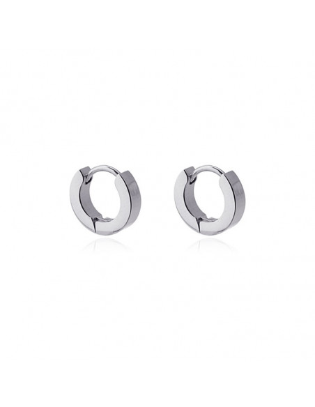 Pendiente venta por unidad "Aros acero 8 mm" bpe560pl