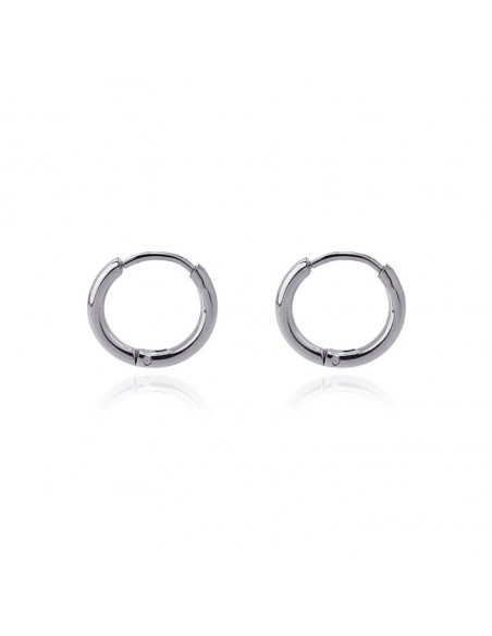 Pendiente venta por unidad "Aro acero 10 mm" bpe563pl