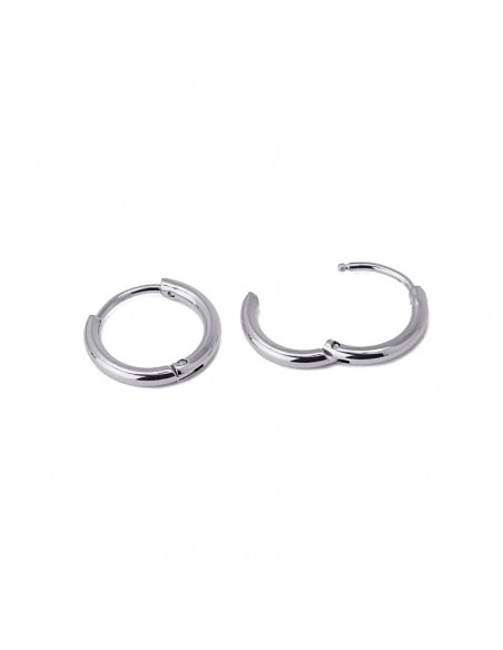 Pendiente venta por unidad "Aro acero 10 mm" bpe563pl