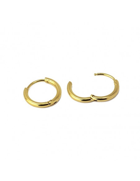 Pendiente venta por unidad "Aro acero 10 mm"bpe563d