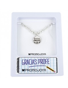 Pulsera plata gracias profe 9103043