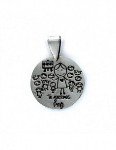 Colgante plata “te queremos profe” 9088116