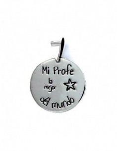 Colgante plata “mi profe la mejor del mundo” 9088115